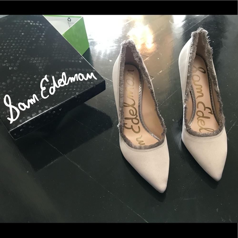 Sam Edelman light gray heels size 8